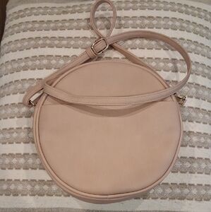 Elegant Cream Circle Crossbody Bag